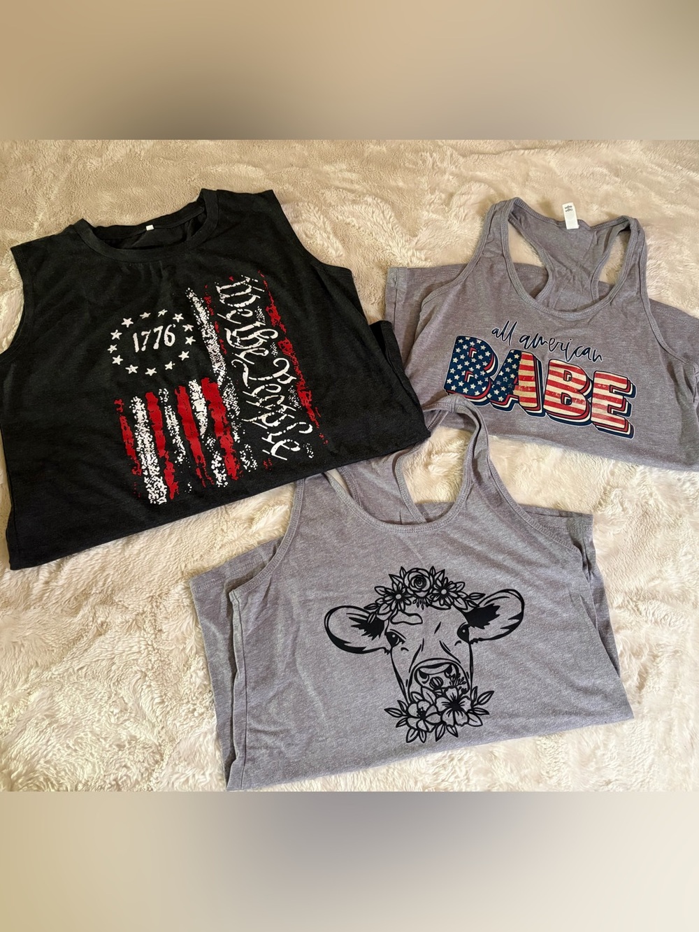 New 4th of July graphic tank top bundle deal women’s size large